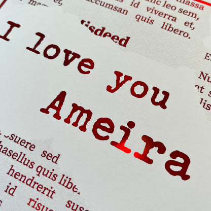 'Torn Newspaper' Valentine’s Day Card