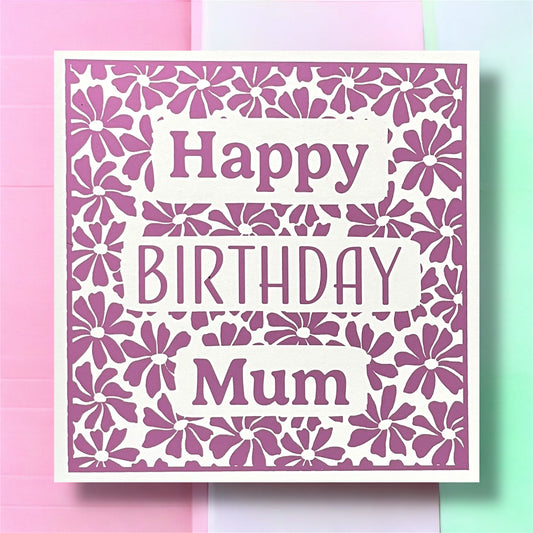 'Vivid Flowers' Birthday Card