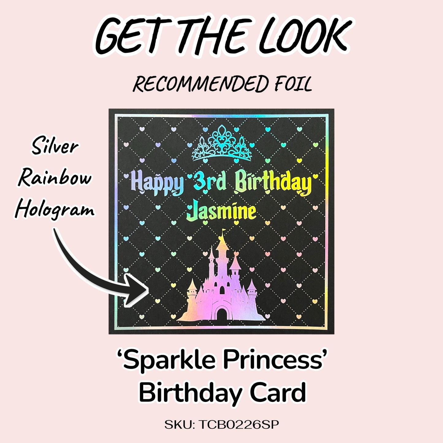 'Sparkle Princess' Birthday Card