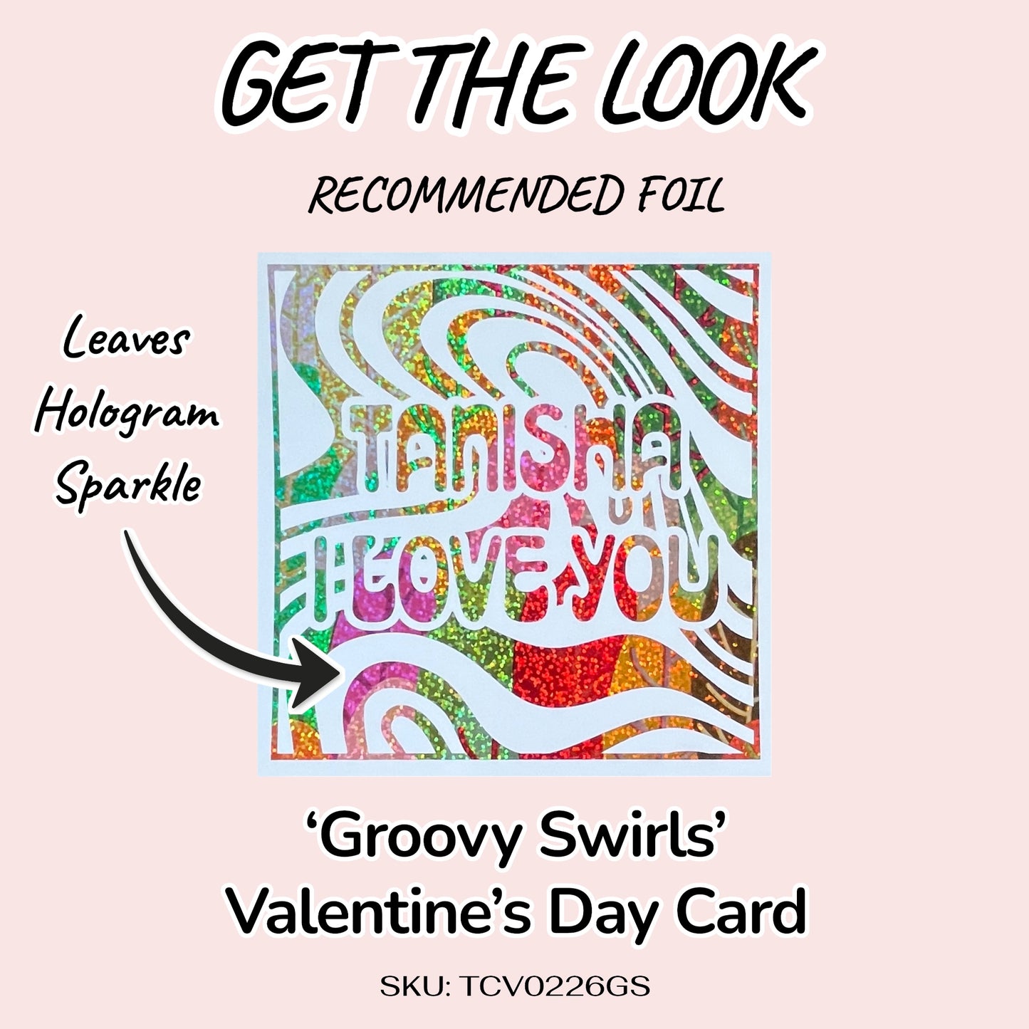 'Groovy Swirls' Valentine’s Day Card