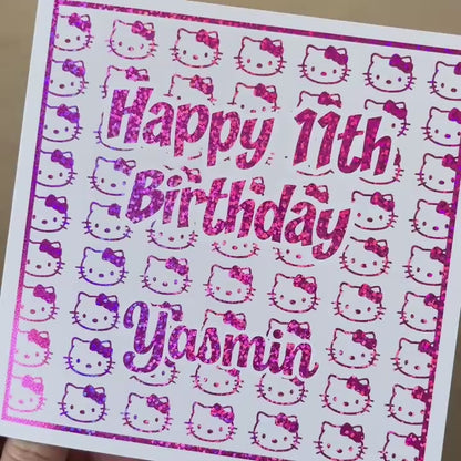 'Hello Kitty' Birthday Card